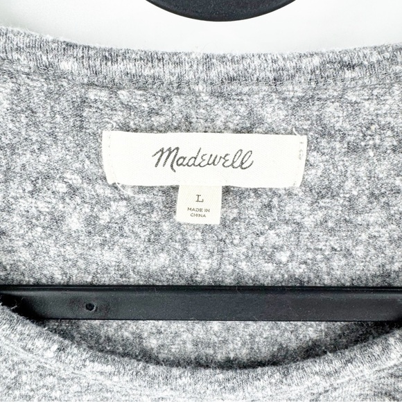 ✅ MADEWELL GREY Crewneck Short-Sleeve Thong Bodysuit SIZE LARGE - Picture 4 of 8